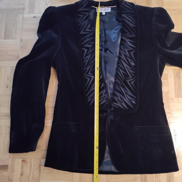 Escada Vintage 80s Velvet Blazer - Sz 38 - Picture 13 of 13